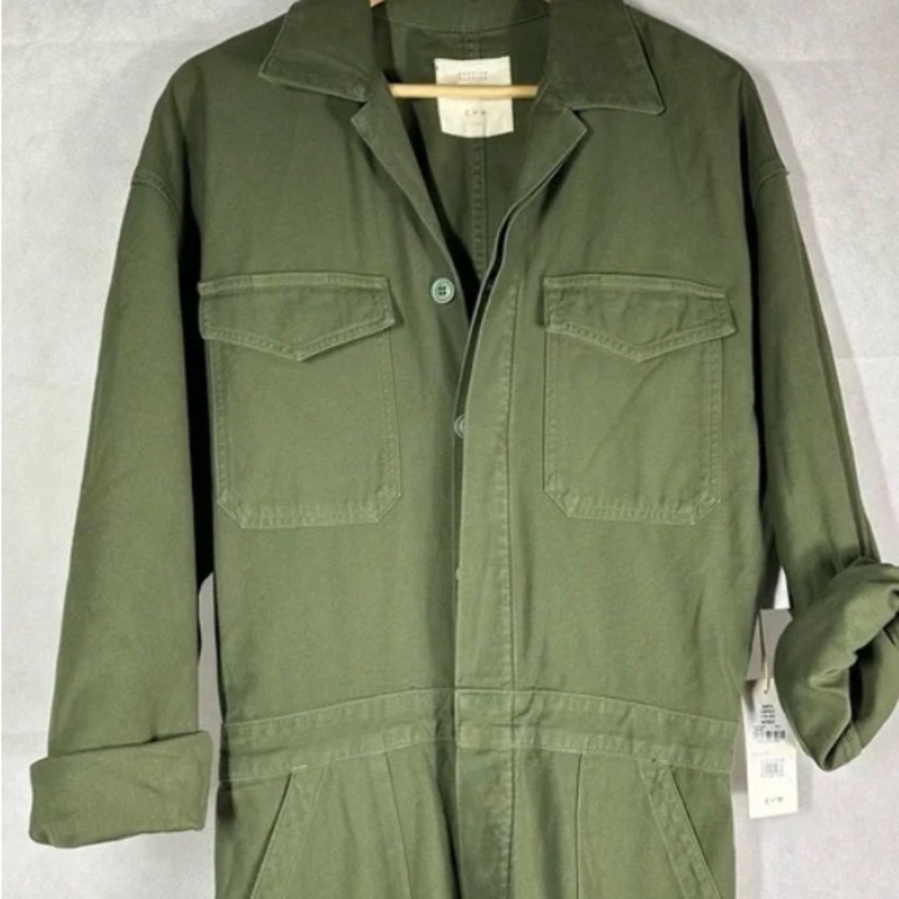 CITIZENS OF HUMANITY PREMIUM VINTAGE ARMY GREEN JUMPSUIT